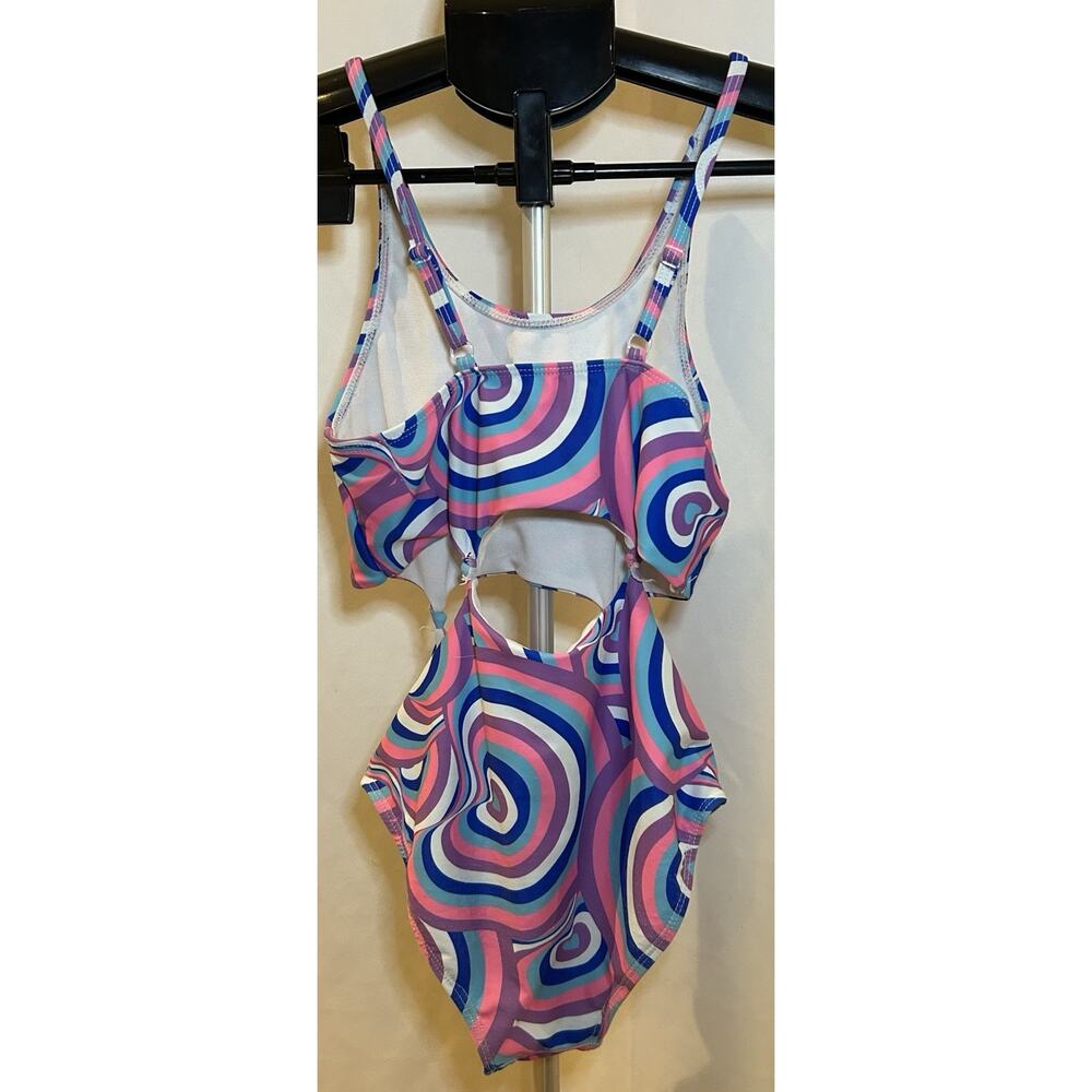 Dolphin Love Cut Out One Piece Swimsuit Girls size 10/12 - Picture 2 of 3